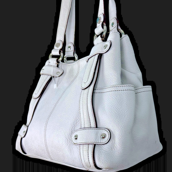 Tignanello Perfect 10 White Leather Purse Shoulder Bag S - Picture 3 of 12